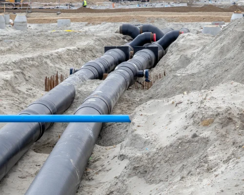 water pipe installation